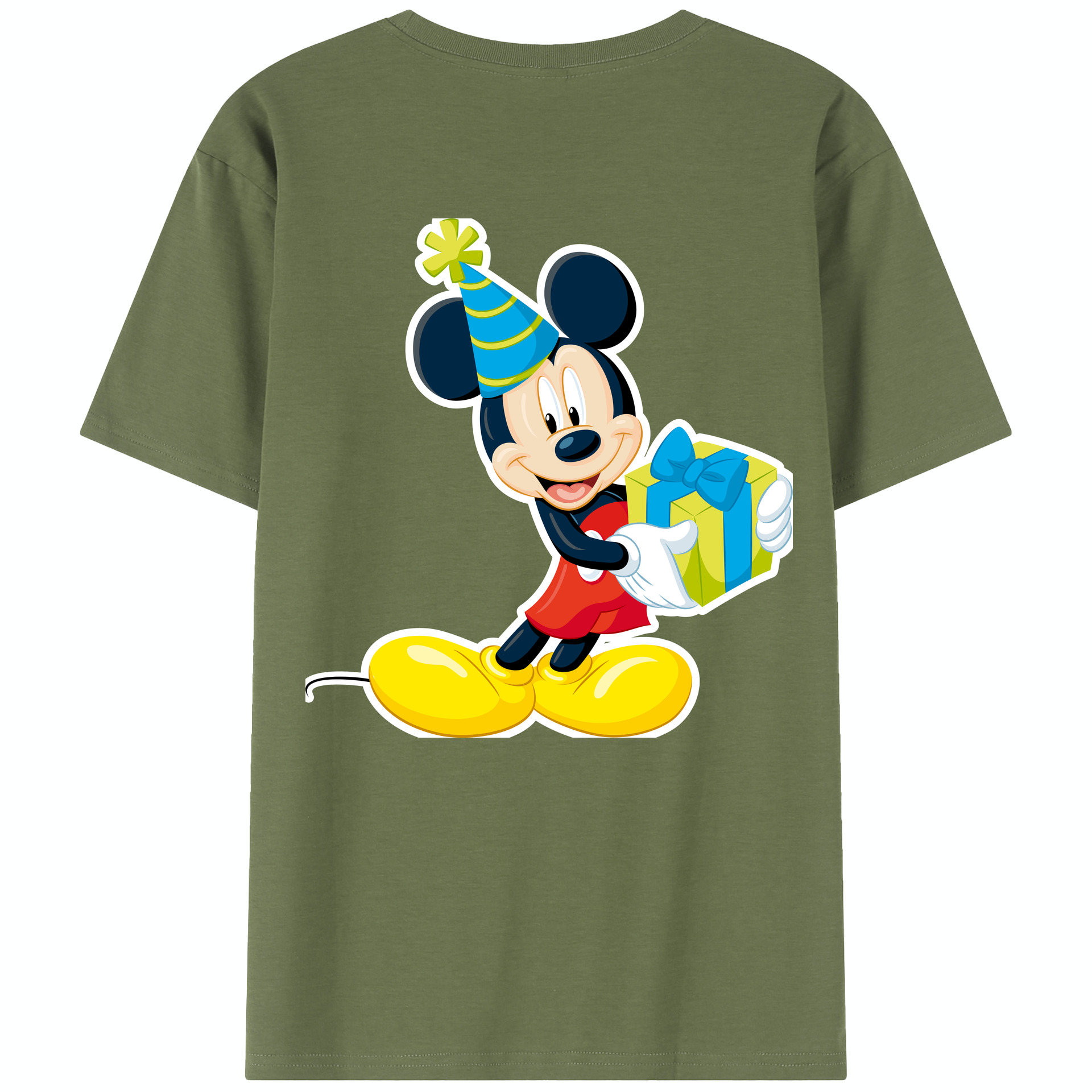 （画像用） ミッキーマウス Mickey Mouse 綿100％半袖Tシャツ（背面プリント）